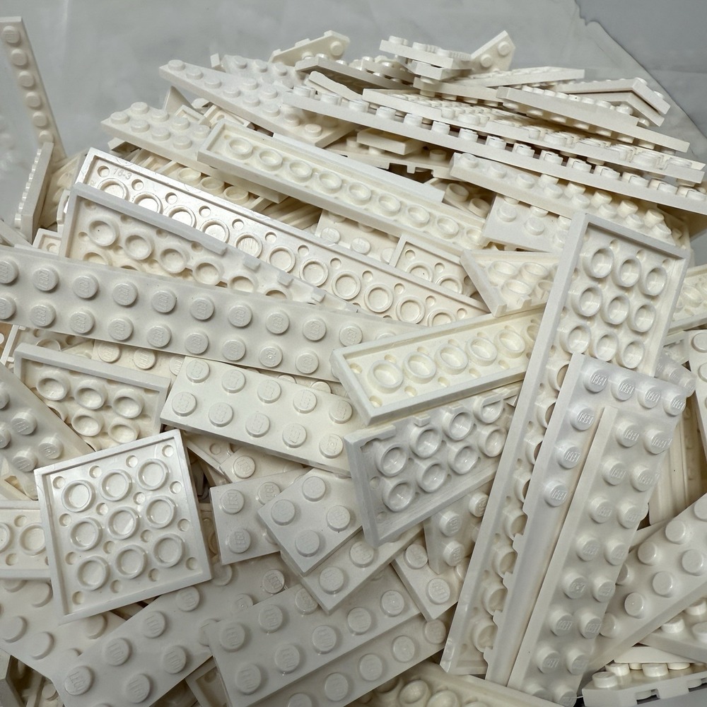 LEGO‎ White Plates & More  Bulk Lot – 2 Lb 1.1oz  Bag Sorted by Color